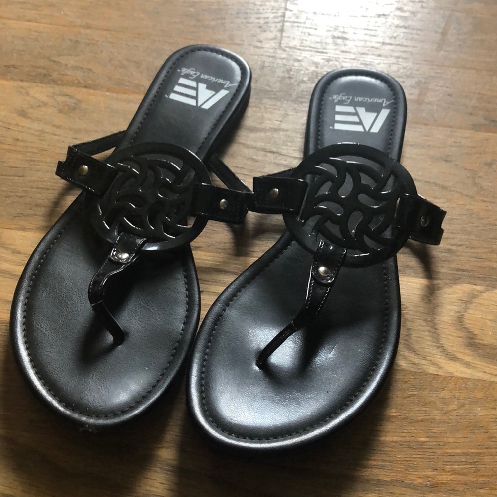 Barely worn black sandals